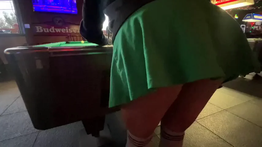 Hiding a little secret under my skirt.