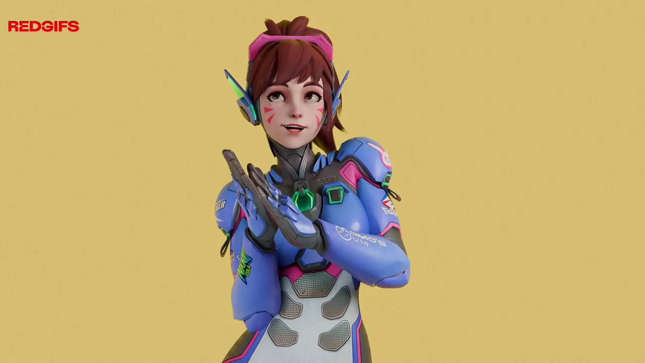 D.va rewards her fan for choosing the correct answer (redmoa) [Overwatch]