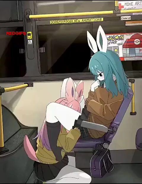 Sylveon and Glaceon Train Ride [Pokemon] (doremifaso64)