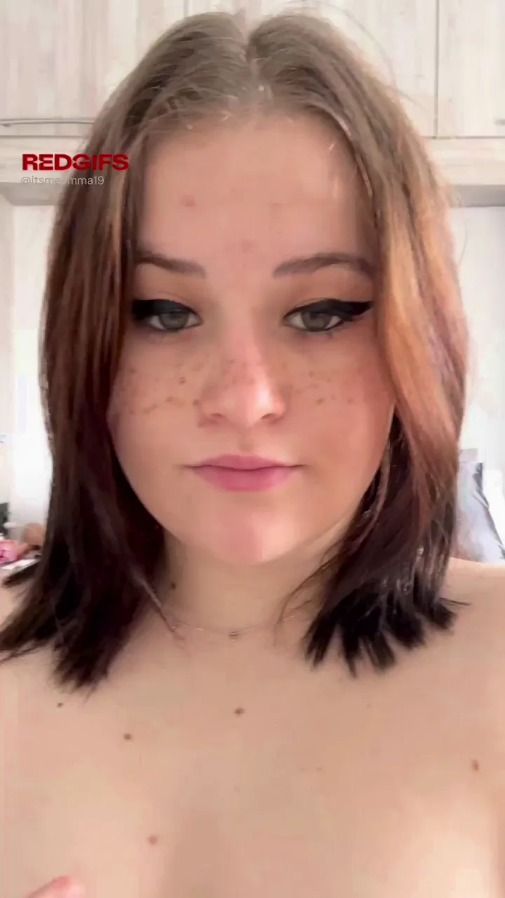 Pale Chubby Teen Slut Shows Off Her Juicy Natural Tits