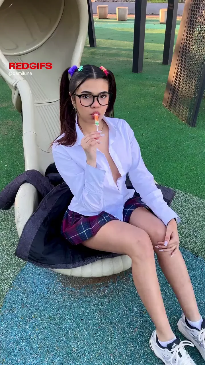 Naughty Latina Schoolgirl Sucking Lollipop Tease 😍🍭👩‍🎓