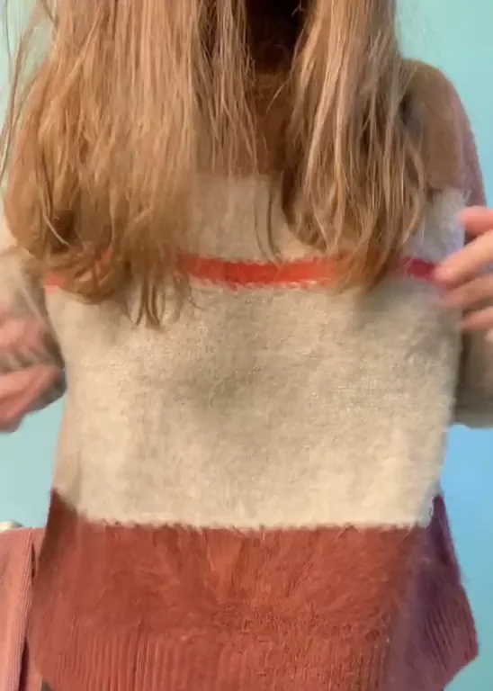 Feeling cute in my sweater
