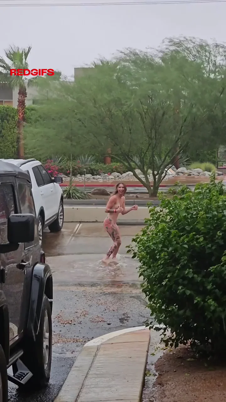 Never miss a chance to play (naked) in the rain