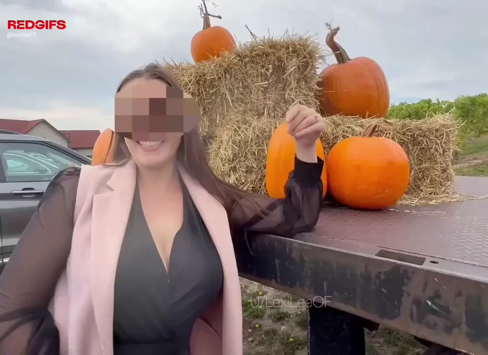 Having a little fun at the pumpkin patch