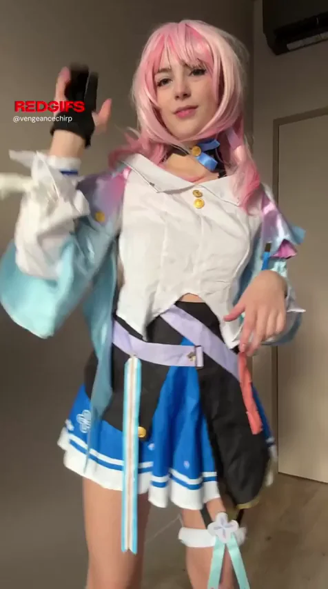 Petite Pink-Haired Honkai Slut: March 7th Nude Cosplay Tease by VengeanceChirp