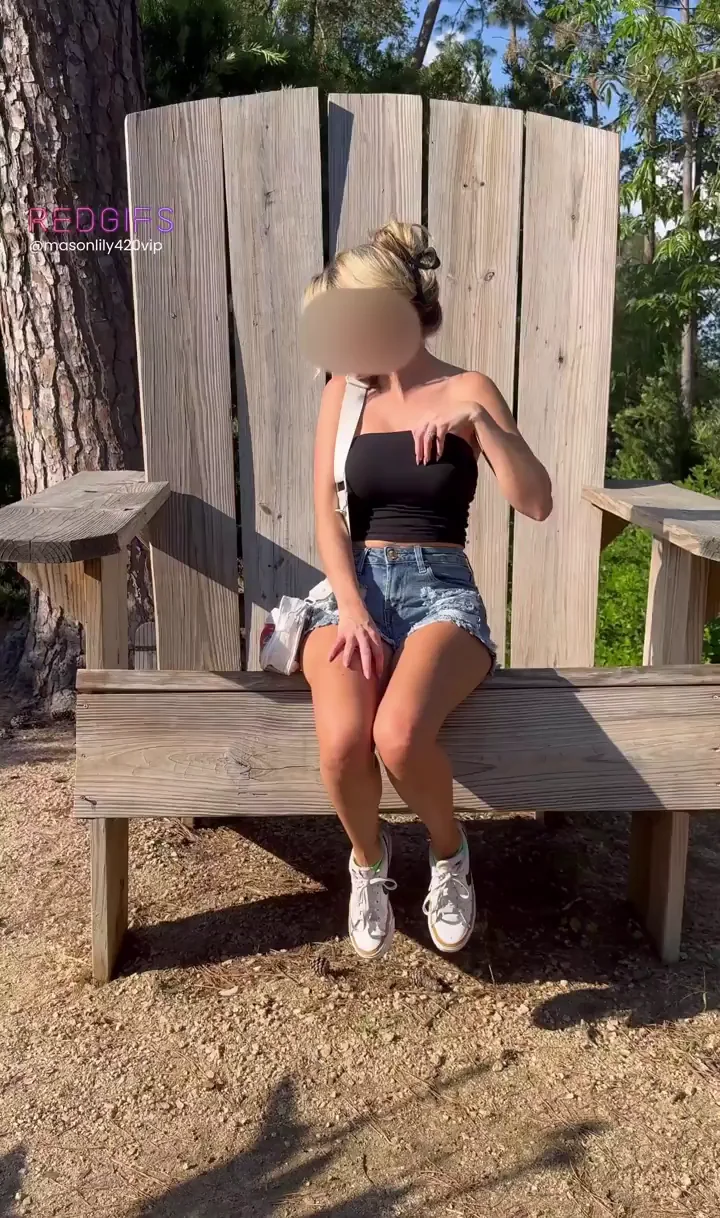 Massive Tits Throne: Outdoor Chair Tease with Epic Melons