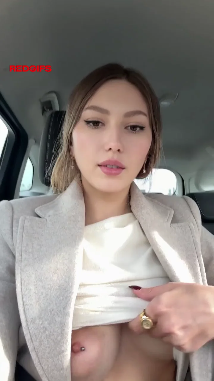 I like showing my tits from the car