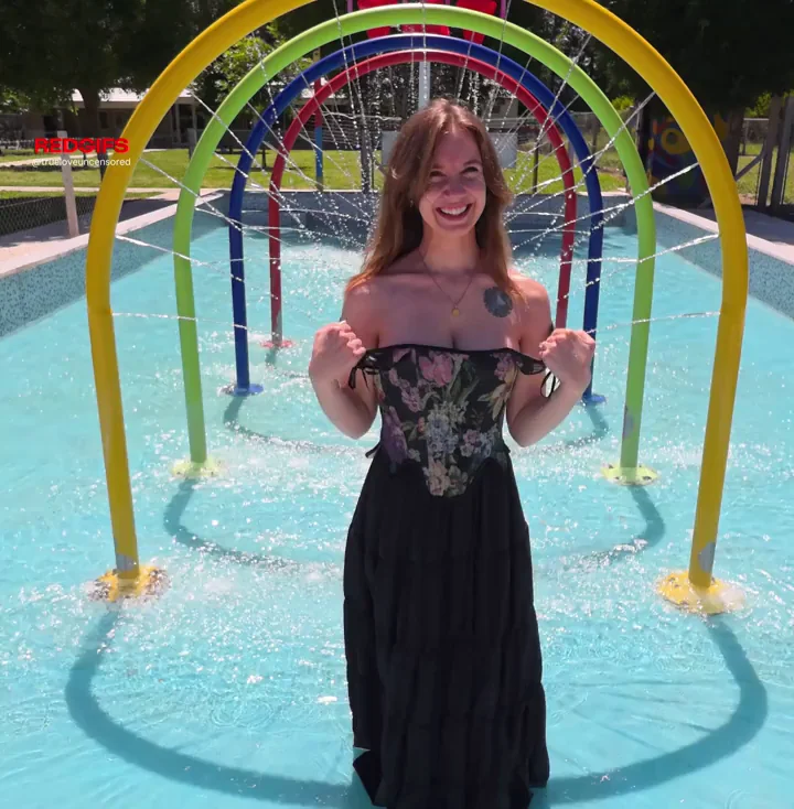 Flashing my amazing boobs at the park