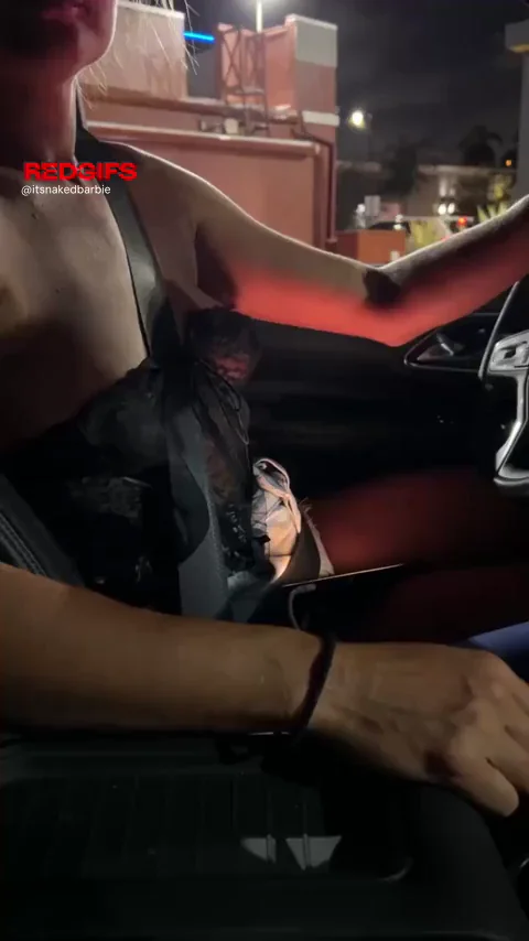 Drive-Thru Tit Drop 💦🔥 Big Boobs Flashing in Public