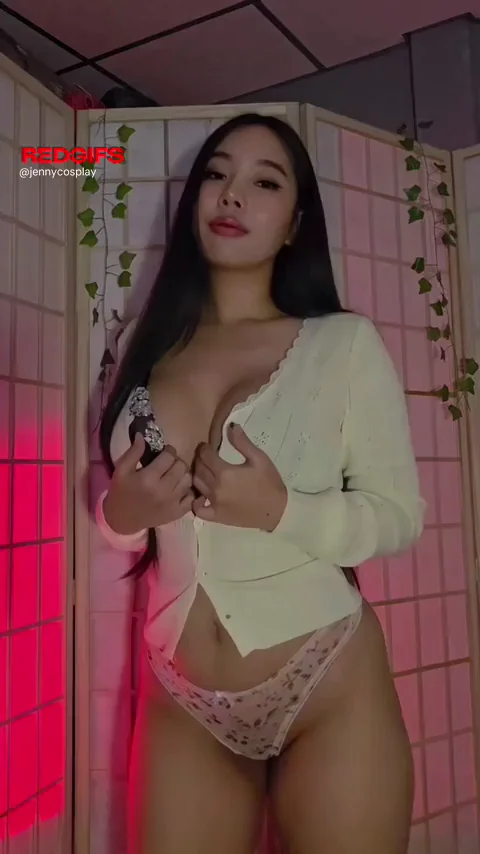 Busty Asian slut, built for cum
