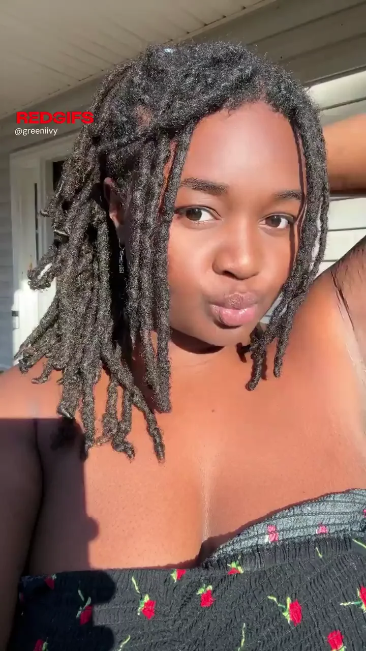 Neighbor's Juicy Ebony Tits Tease Outside 🔥🍈🍈