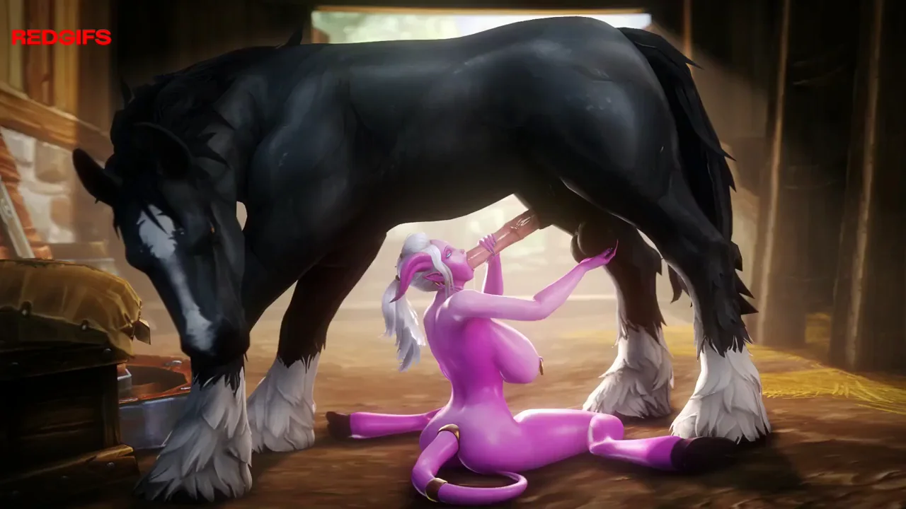 🐴 Draenei Slut Worships Stallion's Monster Cock! 💦 WoW Hentai 🔥