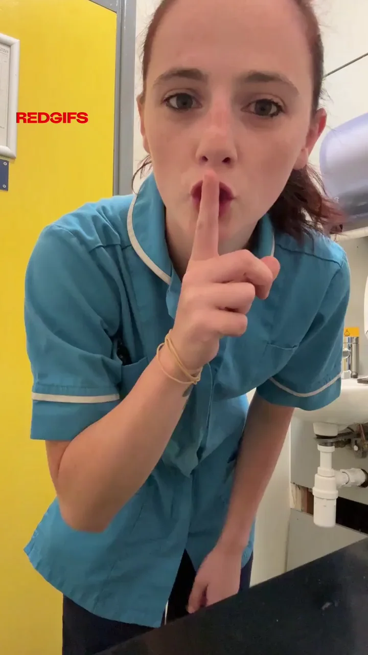 Nurse's Soft Jugs Tease: Getting You Rock Hard? 😈🍒