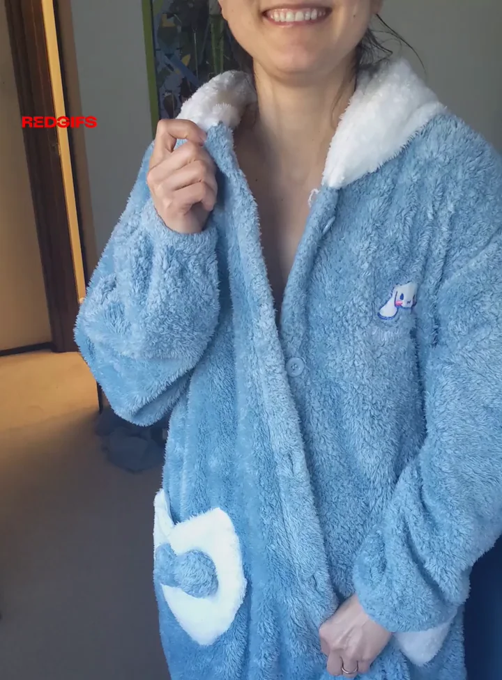 removing my warm and fuzzy robe