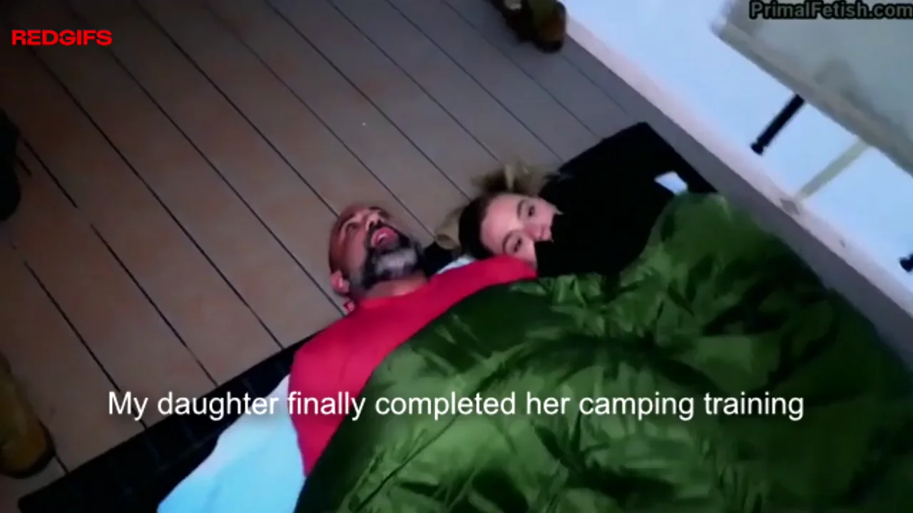 Daughter's camping training