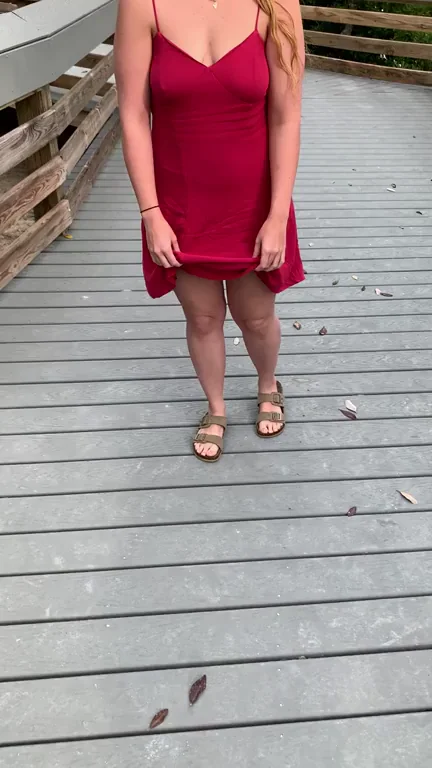 First Time Flashing My Juicy Tits on the Boardwalk 😈👙