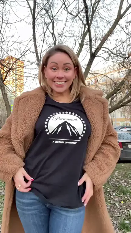 Russian Slut Flashes Tits in Public Park Tease