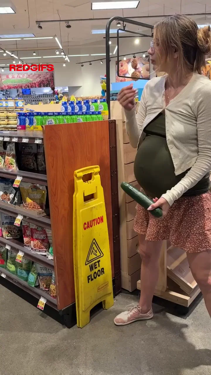 A pregnant whore hungry for meat
