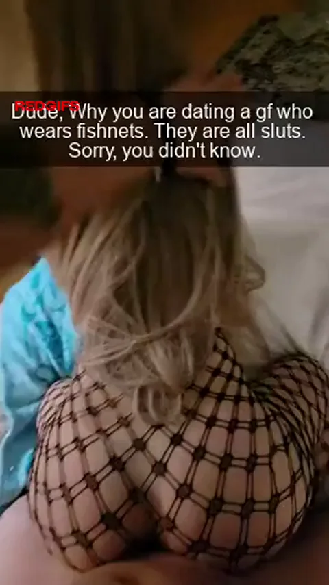 Your GF's Secret Slutty Fishnet Ass Exposed