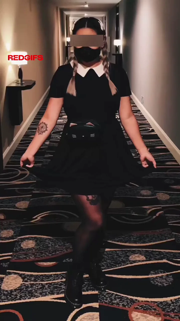 Slutty Schoolgirl Sucks Cock Quick Before Halloween Bash
