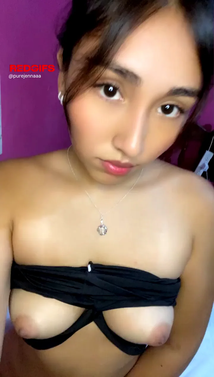 Tits Out Tease: Cute Asian Slut Flashes Perky Peaks