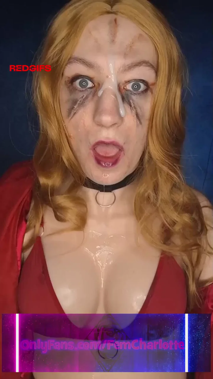 It's not gay for a corrupted Scarlett Witch have her own cum ooze down her face, right?!