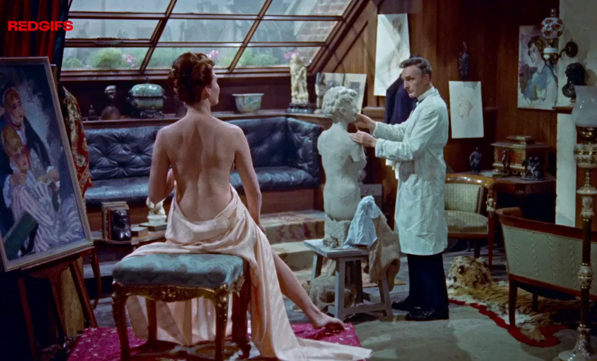 Hazel Court's Steamy Naked Art Session 😈🔥 (1959)