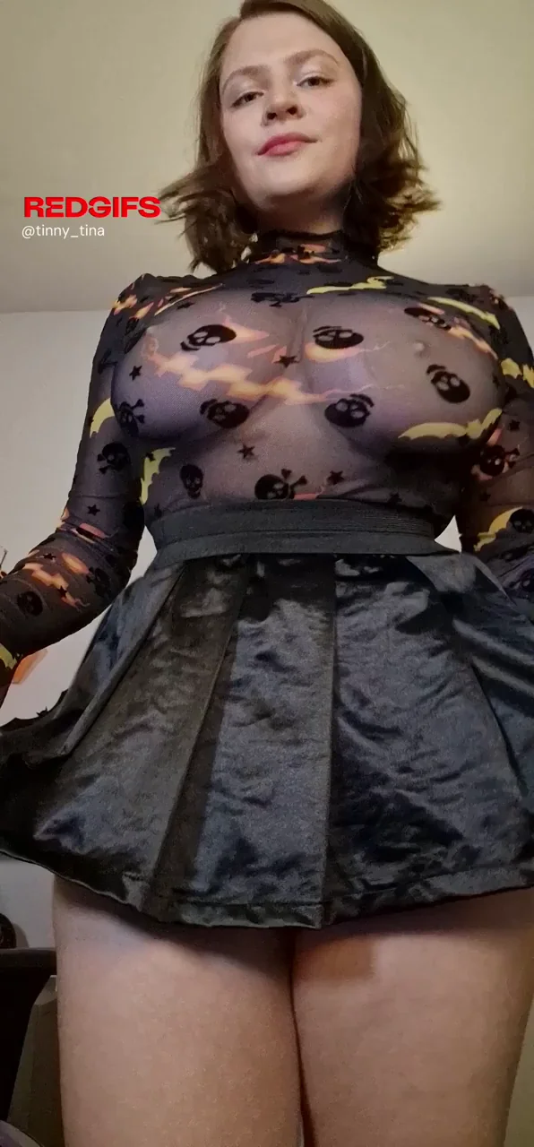Teasing Upskirt Pussy Flash in Sheer Top