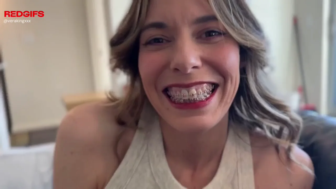 💦 Cum Trapped in Braces Slut's Grin 😈