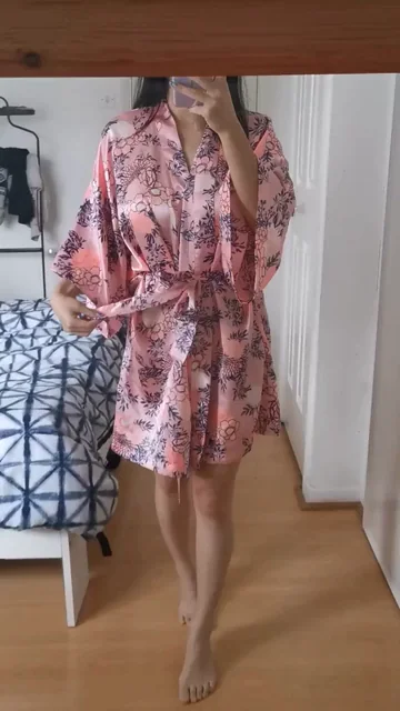 🔥 Peek Under My Sexy Pink Robe? 😈