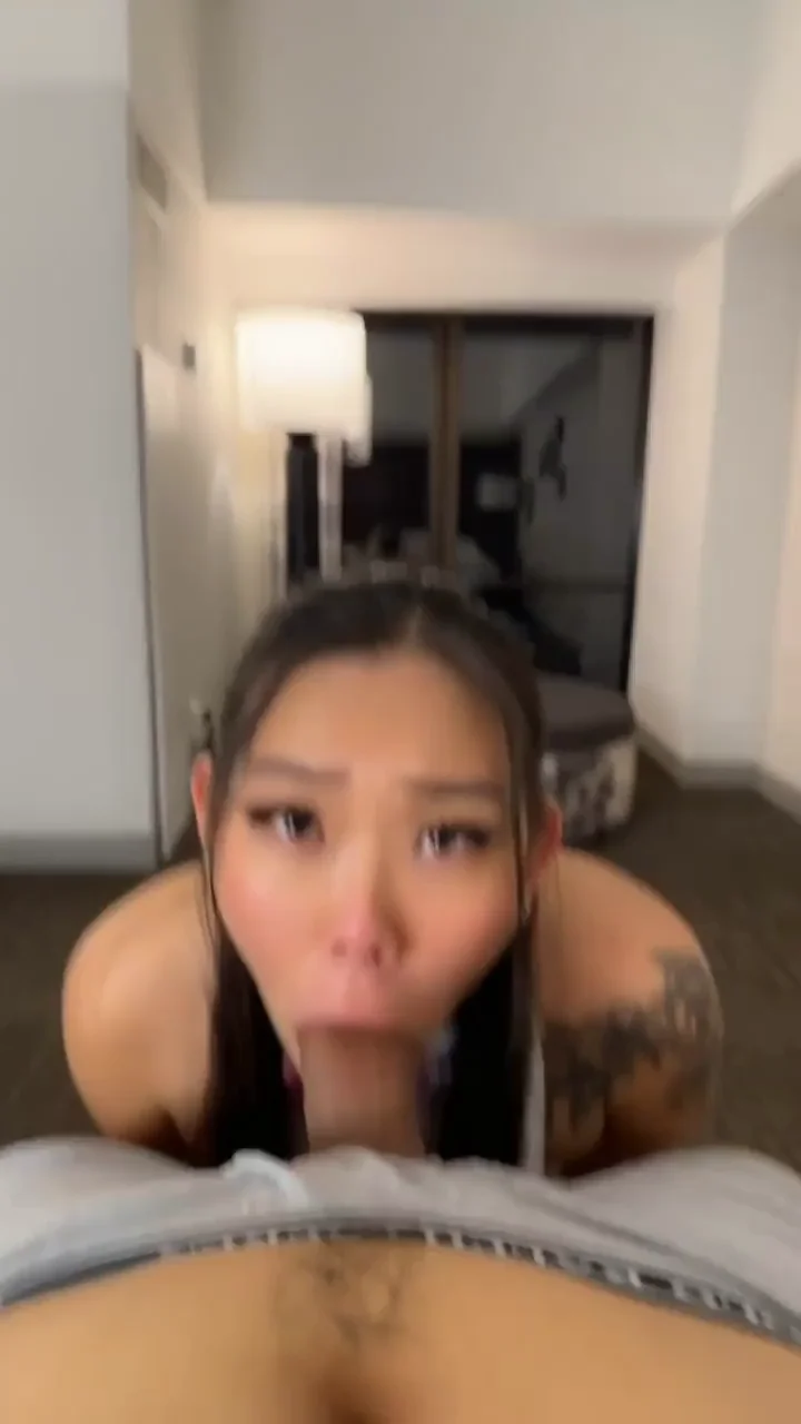 Asian Throat Queen Balls-Deep on Massive Cock