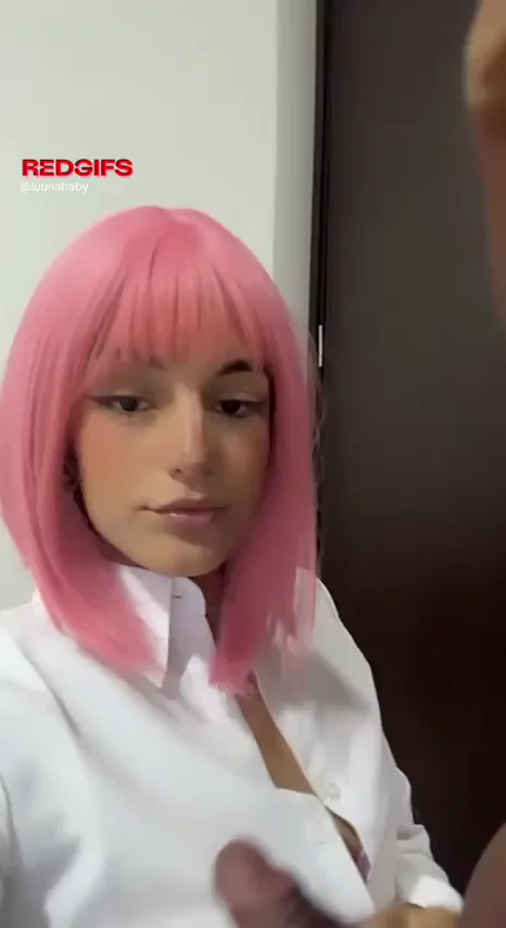 Petite Pink-Haired Slut Debates Swallowing That Thick Load 💦🍆