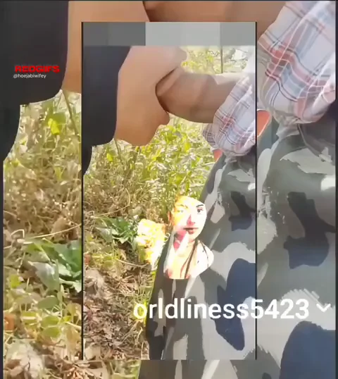 😈 Hijab MILF Hoe Sucks Fat Cock Outdoors Before Getting Busted 🍆💦