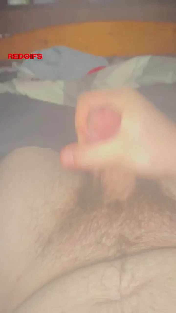 Sleepy Dude Jerks His Thick Cock for Cuddly Cum