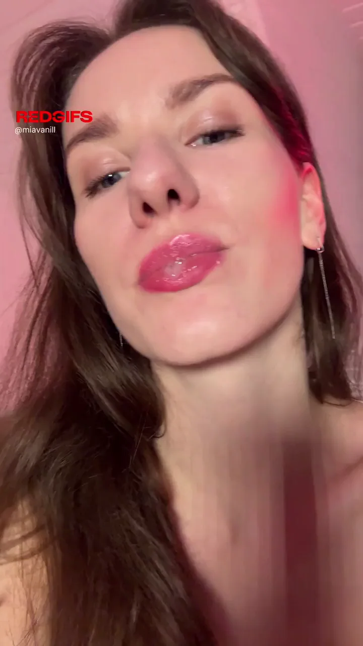 Slobber-Drenched Slut Licks Her Massive Natural Jugs