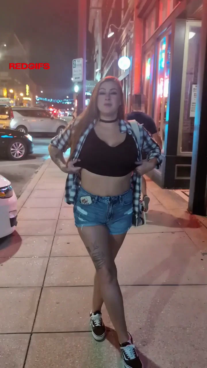 Got caught flashing downtown