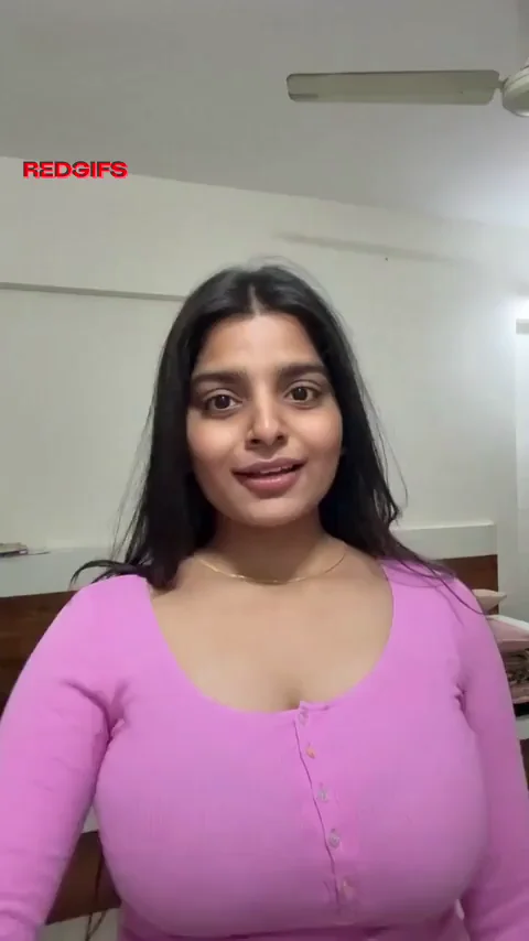 Pink-Clad Busty Asian Babe Teasing Her Massive Tits 💖🍈🍈