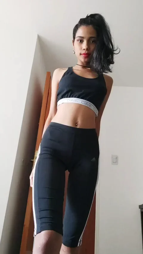 Petite Latina Teases Her Small Pointy Nipple Bombs