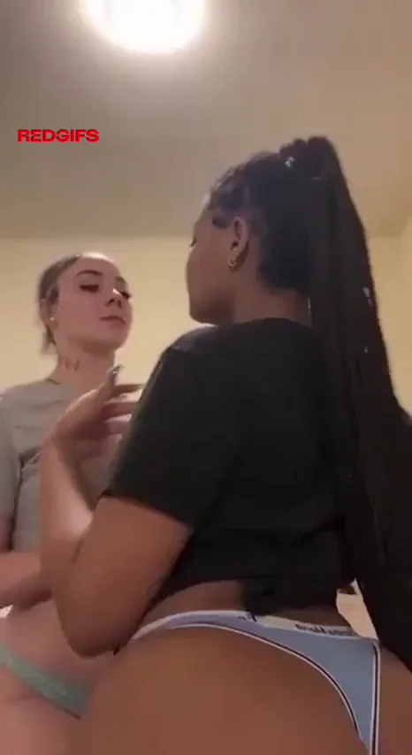 Cute lesbian couple getting it on