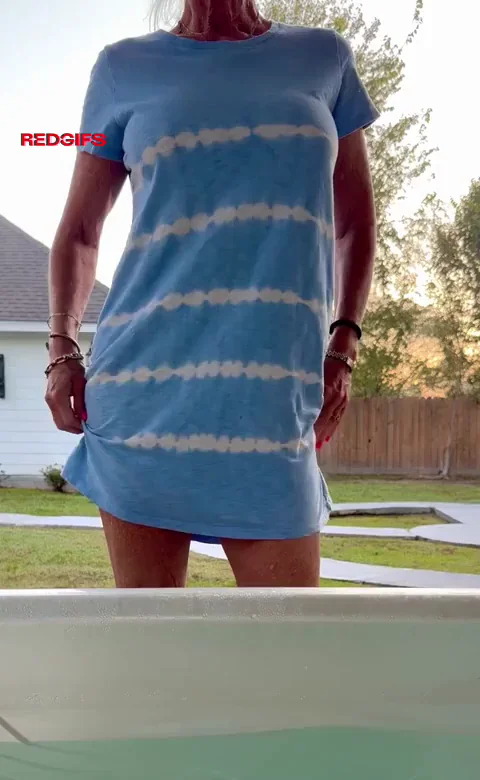 🔥 MILF Teases with Big Tits Strip & Hot Tub Dip 💦