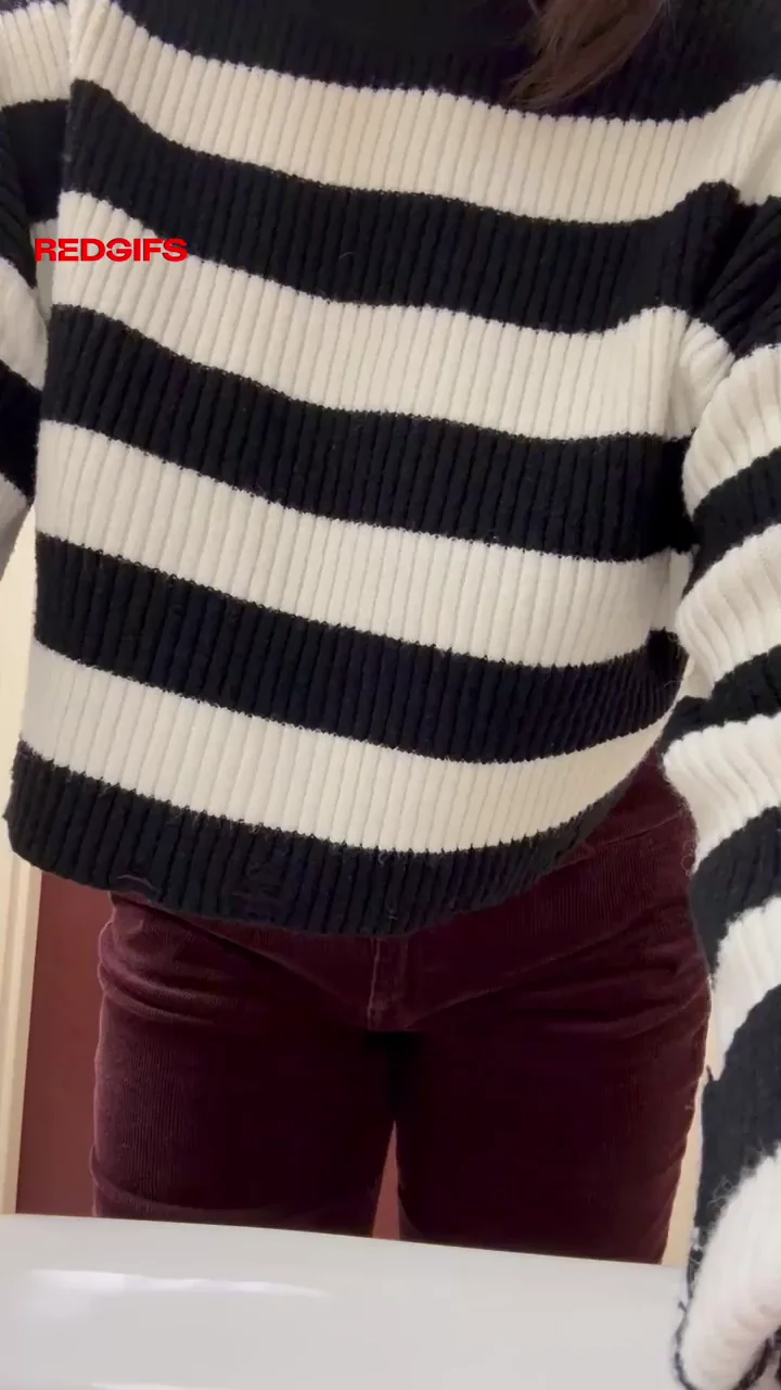 Horny MILF Moms Teasing Ass in Office Bathroom