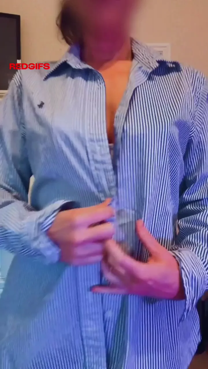 MILF Mommy Strips Out of Work Shirt into Lacy Lingerie