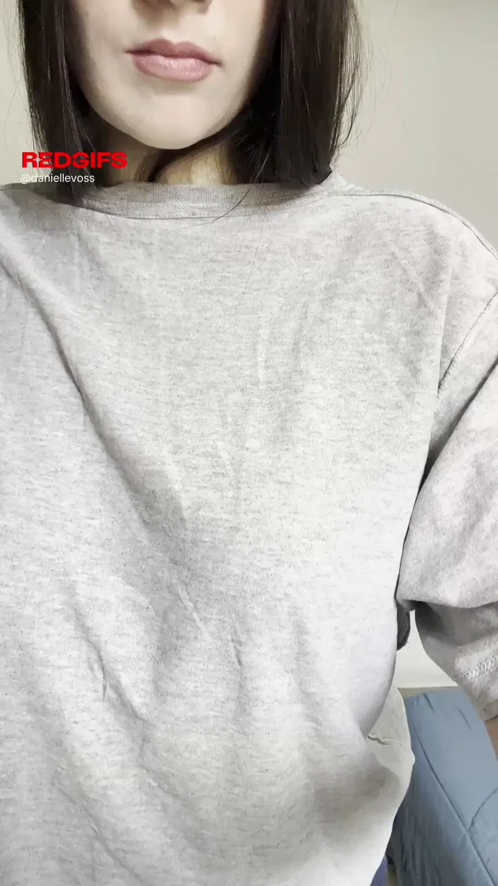 At home, no bra… even with visitors around
