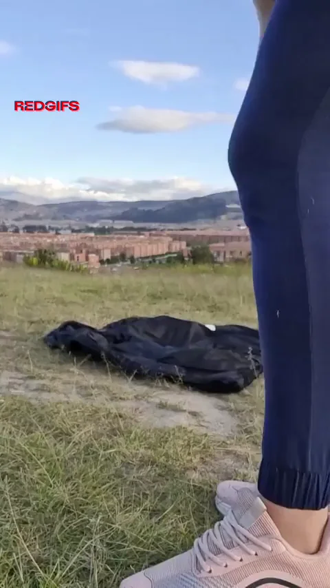 Public Hilltop Ass Tease - Pray No Binoculars Spot This Slut