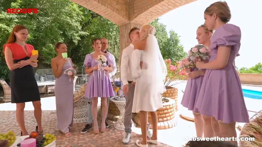 Just right after wedding...let them watch or join
