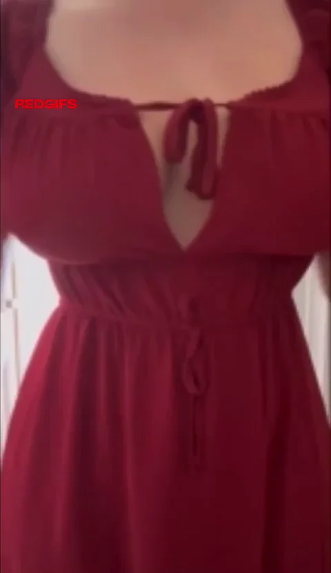 natural titty reveal in a modest sundress...