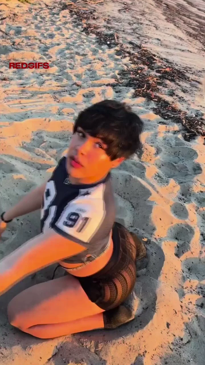 Shy Femboy Slut's First Beach Tease 😘🏖️💦