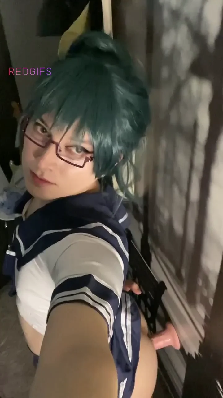 Solo Dorm Femboy Tease in Sailor Cosplay 🍆💦