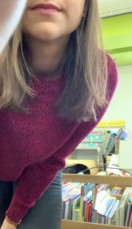 Shh! Library Slut Teases Her Juicy Ass 🍑📚🔥