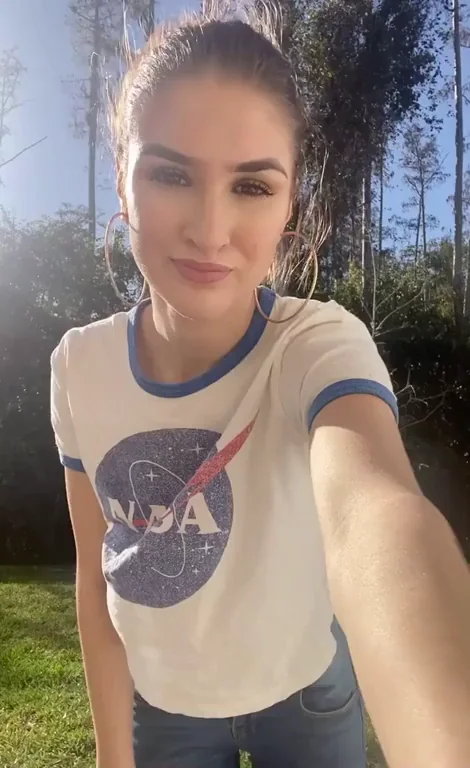 Gorilla Grip Tease: NASA Slut's Massive Tits Reveal